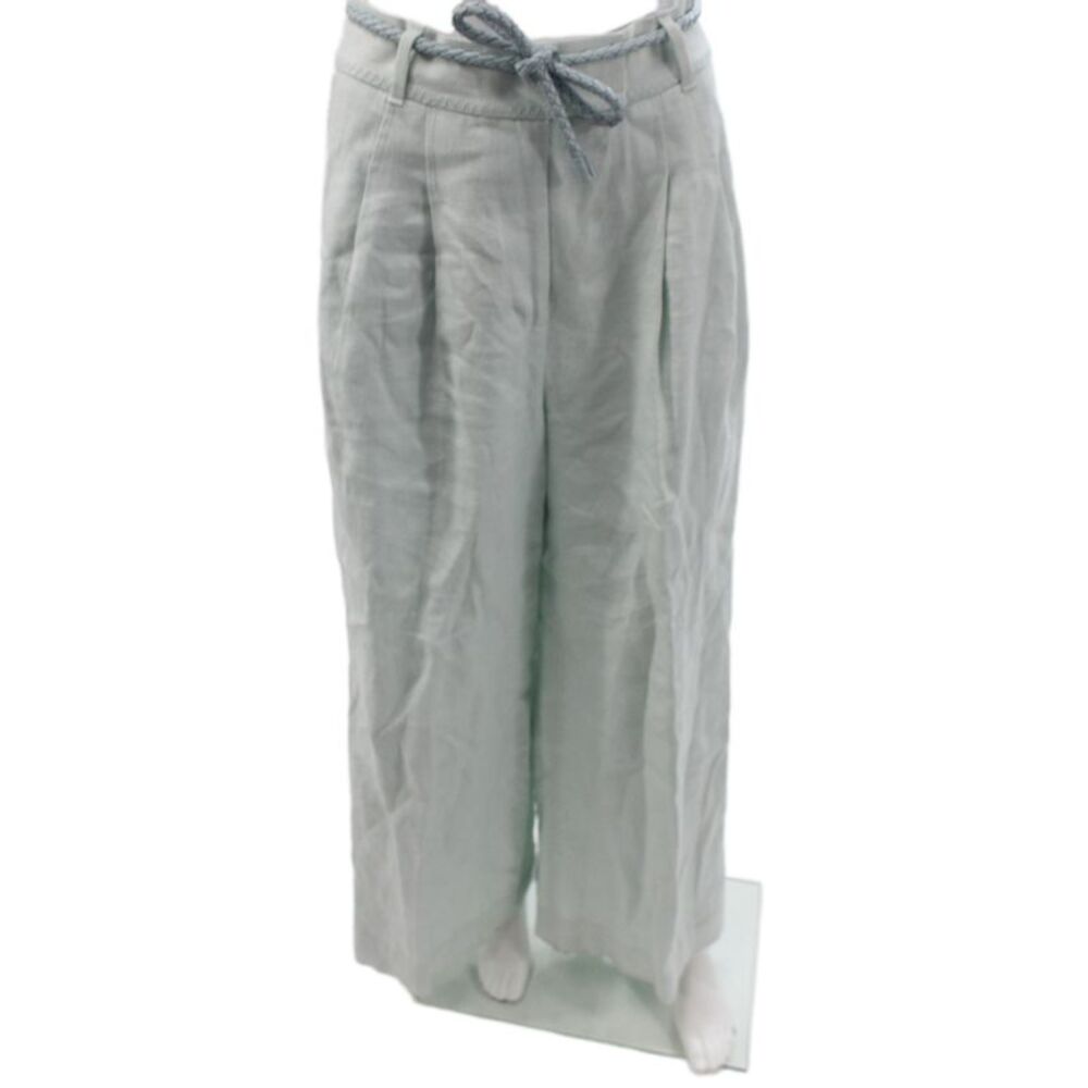 Zimmermann Womens Gray Drawstring Linen Blend Pants Size 1